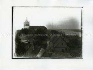 Blick auf die Stadt Arneburg und die Kirche St. Georg
