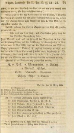 Berlin, den 22. März 1839