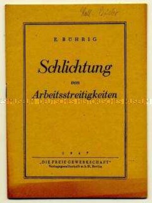 Zu Ausgleichs- Schiedsverfahren in Arbeitsstreitigkeiten