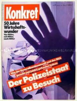 Linke Monatszeitschrift "Konkret" u.a. zur Durchsuchung der Konkret-Redaktion durch das Bundeskriminalamt (BKA)