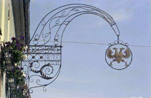 Weißenstadt: Aushängeschild [Nasenschild] zum Deutschen Adler