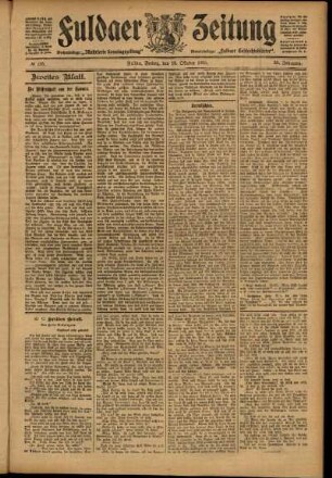 Zweite Ausgabe vom Freitag, den 13. Oktober 1905.