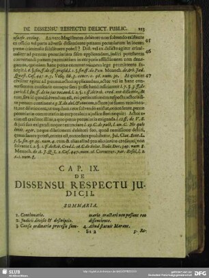 Cap. IX. De Dissensu Respectu Judicii