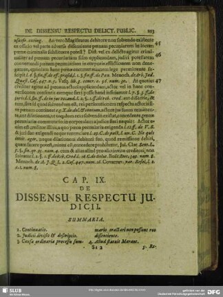 Cap. IX. De Dissensu Respectu Judicii