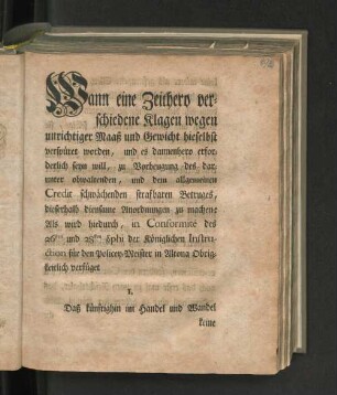 [Placat betreffend die Stempelung der Ellen, Maaße und Gewichte.]