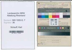 Entnazifizierung Karl Schauff , geb. 05.05.1900 (Monteur)