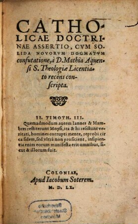 Catholicae Doctrinae Assertio