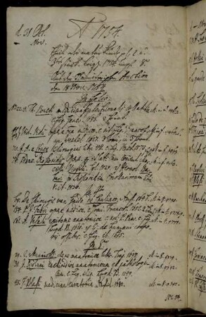 Aus der Hannöverischen Auction den 18. Nov. 1754. - Aus dem Försterischen Buchladen. - Auf gnädigen Befehl sind beygelegt. - Von Cassel.