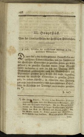 III. Hauptstück. Von der Literärgeschichte der christlichen Sittenlehre.