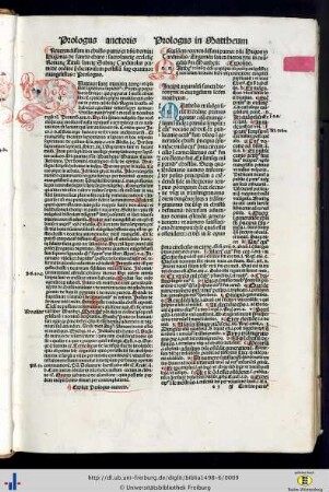 Prologus Sancti Hieronymi in Matthaeum.