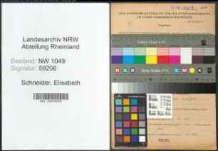 Entnazifizierung Elisabeth Schneider , geb. 03.12.1909 ()