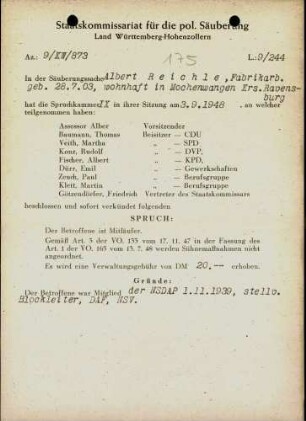 Reichle, Albert