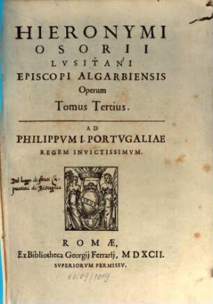 Opera omnia : qvae huic editioni accesserint, index ostendit, 3
