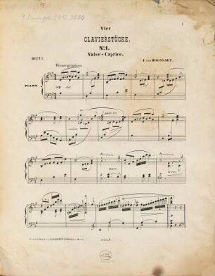 Vier Clavierstücke, 1. Valse caprice und Impromptu