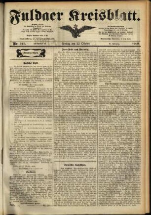Zweite Ausgabe vom Freitag, den 22. Oktober 1909.
