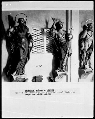 St. Andreas, Salvator mit Weltkugel, St. Petrus