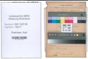 Entnazifizierung Karl Roehrken , geb. 29.06.1901 (Techn.Angestellter)