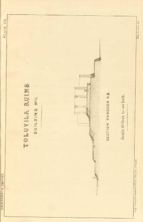 Plate BB. Toluvila ruins. Building No. 1. Section through A. B.
