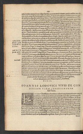 Ioannis Lodovici Vivis De Conditione Vitae Christianorum sub Turca.