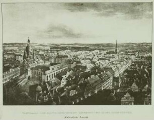 Dresden und Umgebung nach Südosten : Carl Wilhelm Arldt (1809-1868). Dresden und Umgebung nach Südosten. Lithografie?, um 1833