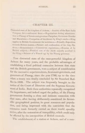 Chapter III. Distracted state of the kingdom of Acheen. ...