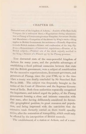 Chapter III. Distracted state of the kingdom of Acheen. ...