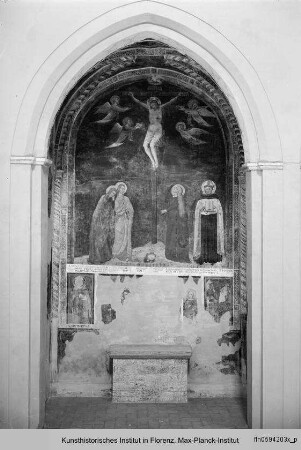 Kapelle mit Freskenzyklus zum Leben Christi : Kreuzigung und Heilige