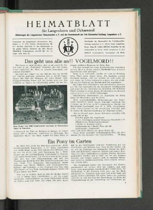 Das geht uns alle an!! Vogelmord !!