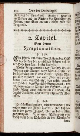 2. Capitel. Von denen Symptomatibus.