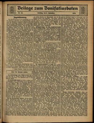 Zweite Ausgabe vom Sonntag, den 08. September 1929.