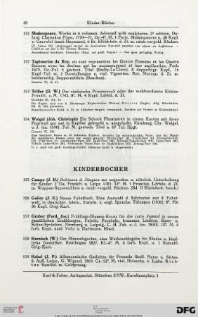 Kinderbücher (Nr. 155-171)