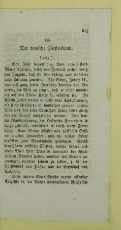 23. Der deutsche Fuerstenbund
