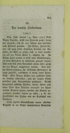 23. Der deutsche Fuerstenbund