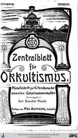2: Zentralblatt für Okkultismus: Monatsschrift zur Erforschung der gesamten Geheimwissenschaften