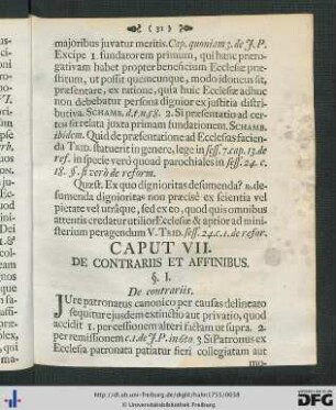 Caput VII. De Contrariis Et Affinibus.
