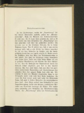 Arbeitsunterricht