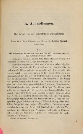 Zeitschrift für deutschen Zivilprozess, 5. 1882