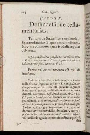 Caput V. De successione testamentaria.