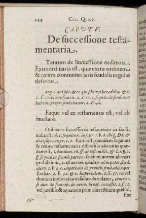 Caput V. De successione testamentaria.