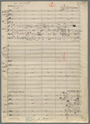Symphonies, orch, op. 36a, cis-Moll - BSB Mus.ms. 8590 : [without title]