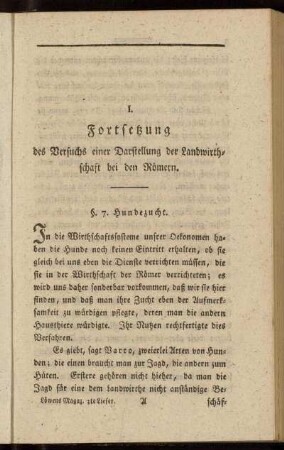[Siebenter Abschnitt. Viehzucht]