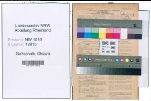 Entnazifizierung Oktava Gottschalk , geb. 06.10.1905 (Postassistentin)