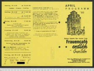 café endlich mit Grupo Salon : April Programm
