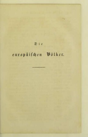 Die europäischen Völker
