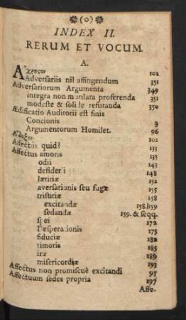 Index II. Rerum Et Vocum.