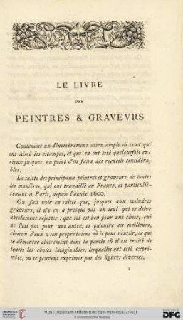 Le livre des peintres & graveurs