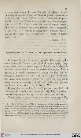 7: Annotazioni all'anno VI di questo bullettino