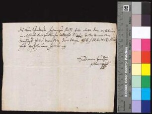 Salomon Zeidler aus Görlitz bestätigt, dass der Rat der Stadt Bautzen ihm einen Abschlag auf die ihm zustehenden Zinsen in Höhe von 30 Talern gezahlt hat.