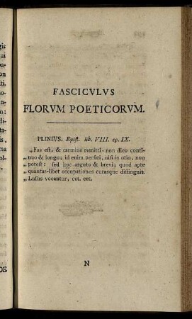 Fasciculus Florum Poeticorum.