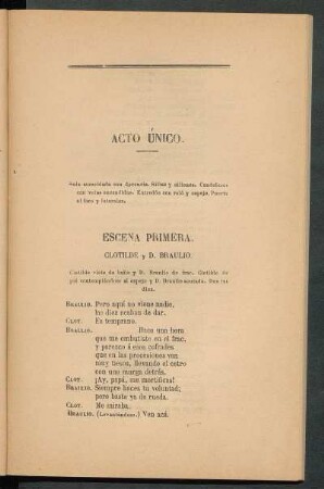 Acto único